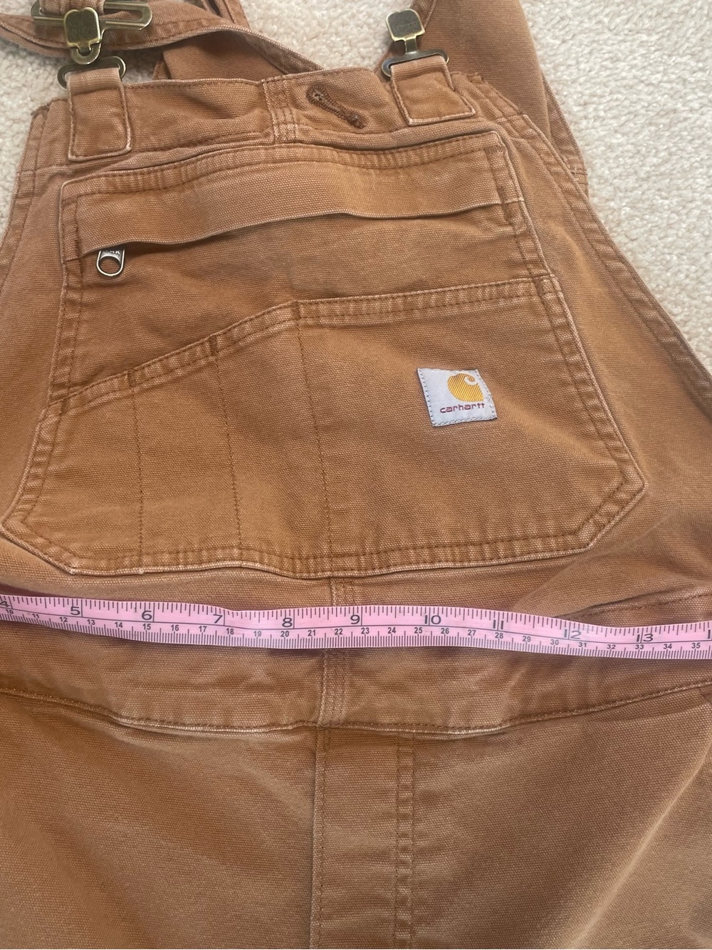 CARHARRT Ashland Bib Overalls OR6001 Brown S 4-6 - Picture 15 of 16